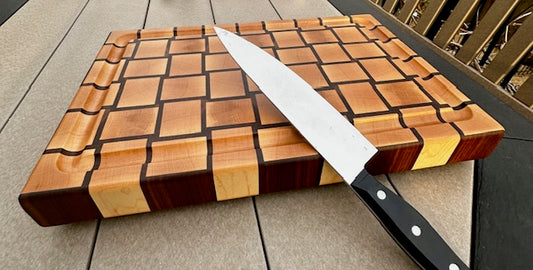"Thing Two " -Basket Weave Pattern Cutting Board #39