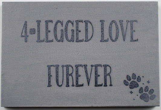 "4-Legged Love Furever" Hand Painted Wooden Box Sign