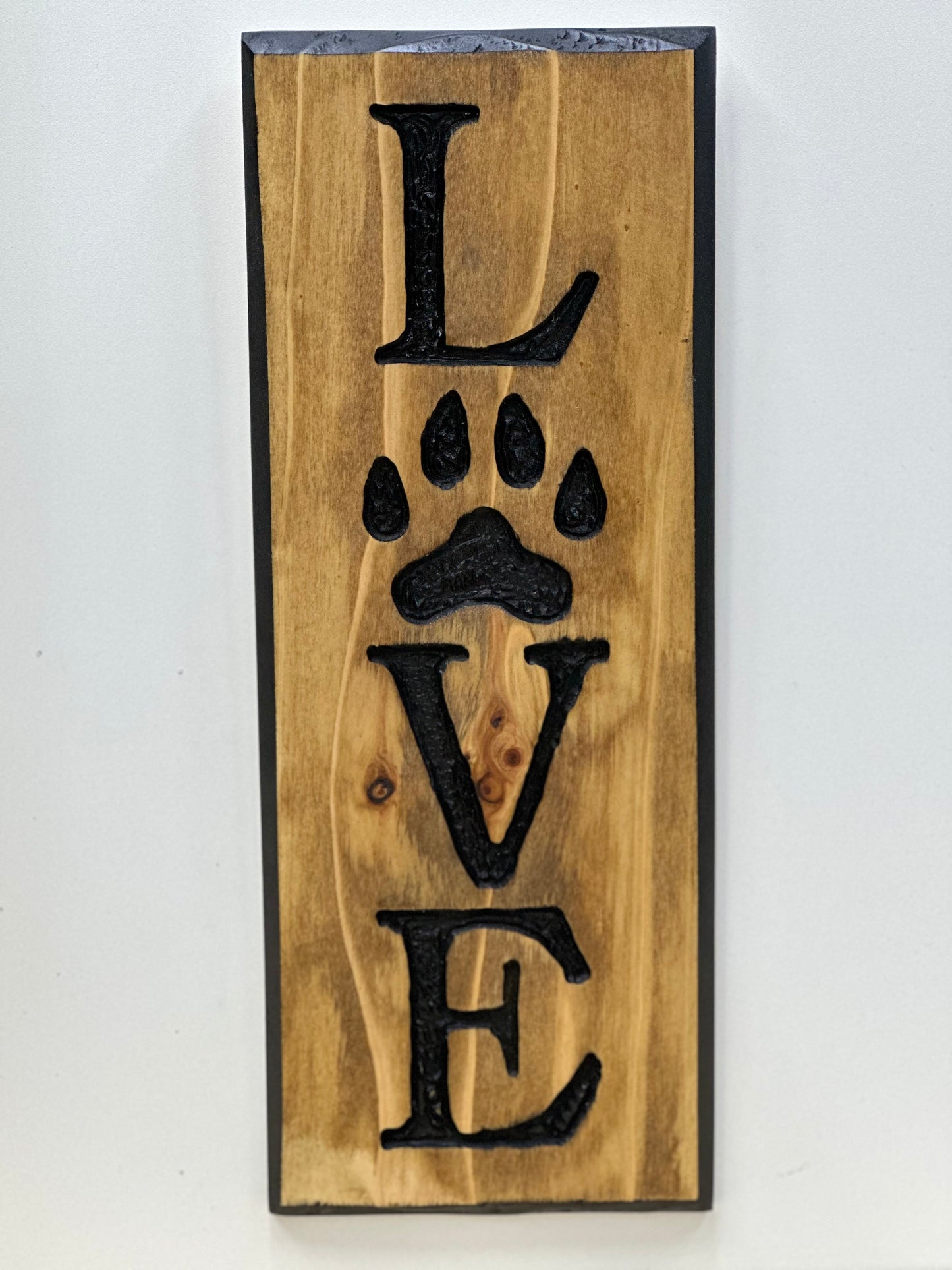 Pet Love Wooden Signs - Stained