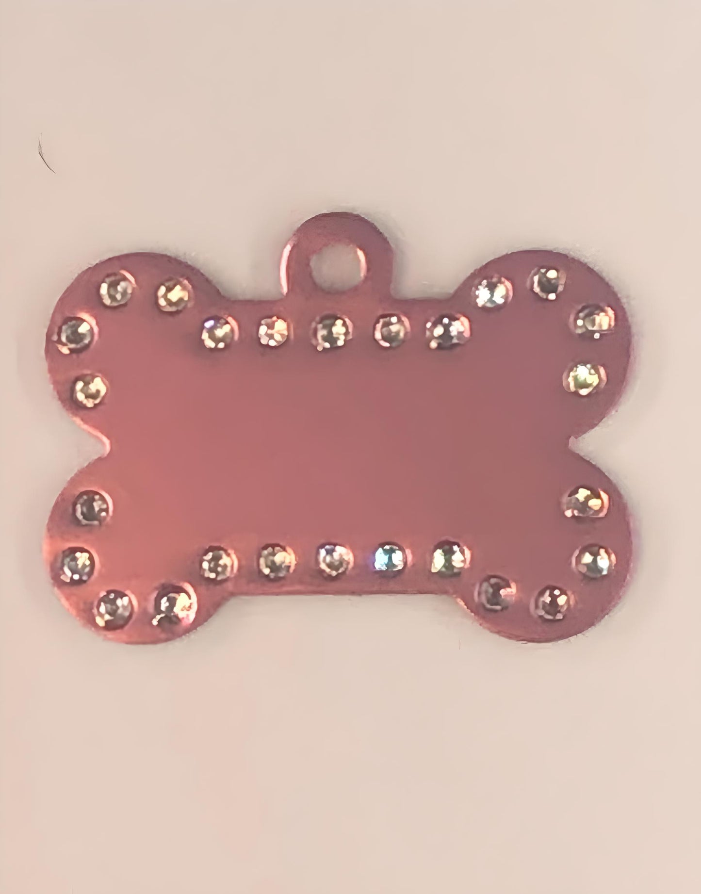 "Bone" Pet ID Tag with Crystal Elements - Engraving Included