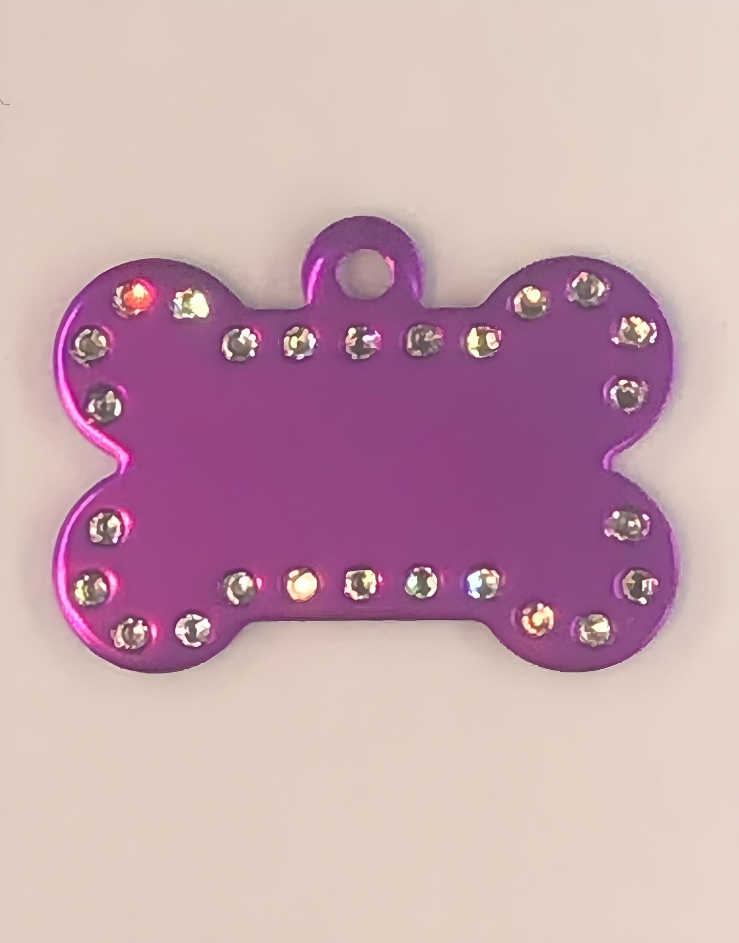 "Bone" Pet ID Tag with Crystal Elements - Engraving Included
