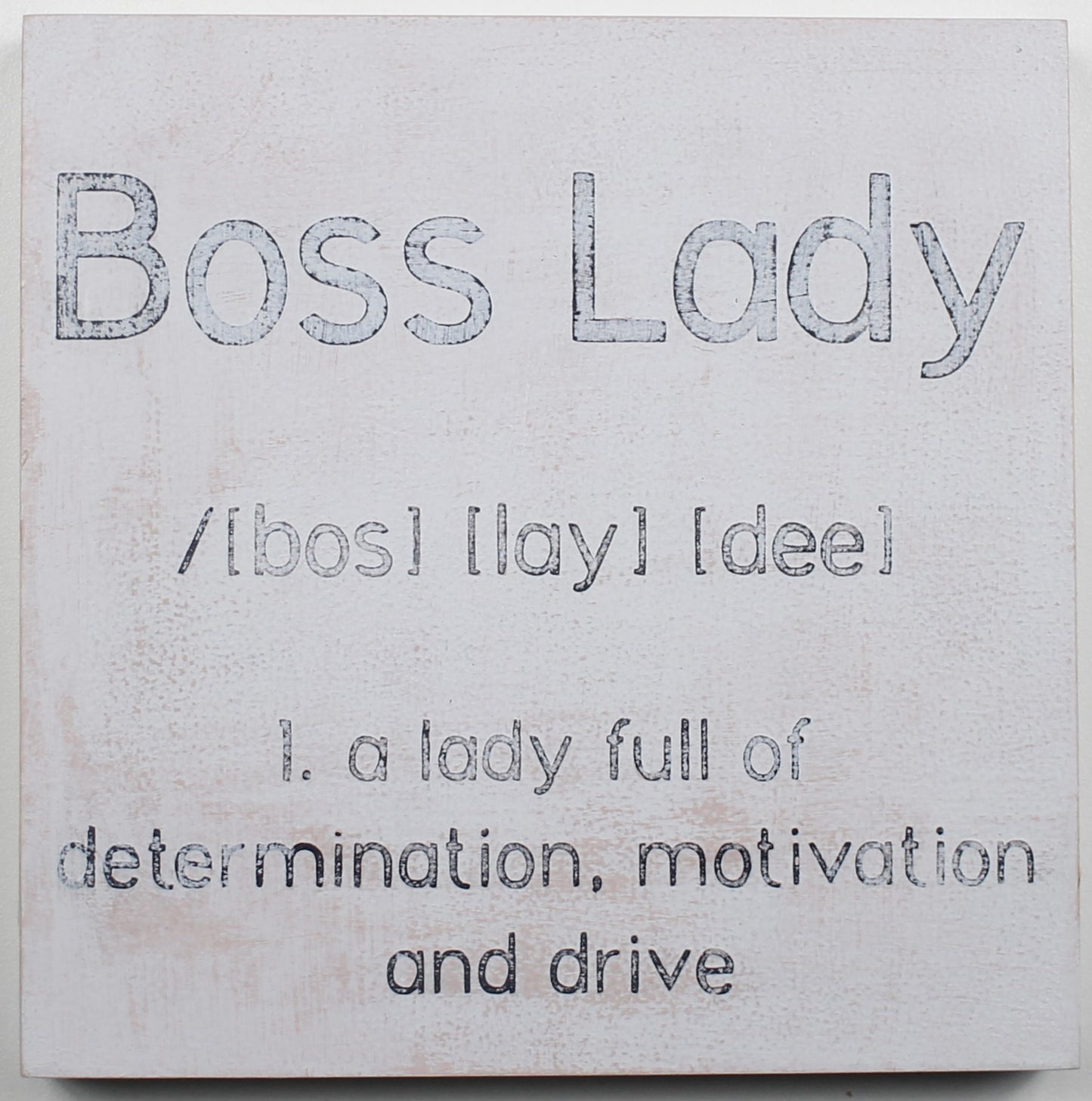 "Boss Lady" Hand Painted Wooden Box Sign
