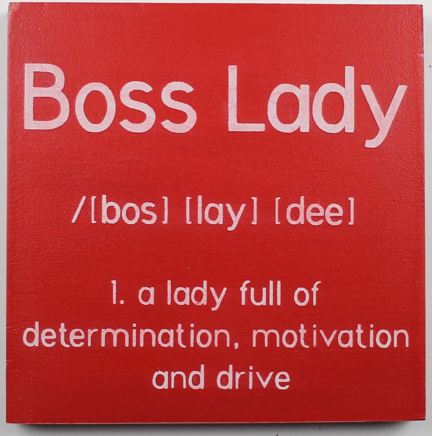 "Boss Lady" Hand Painted Wooden Box Sign