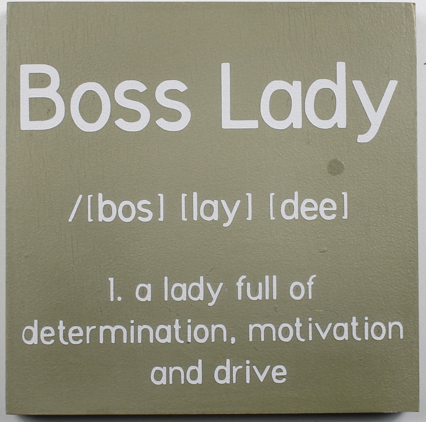 "Boss Lady" Hand Painted Wooden Box Sign