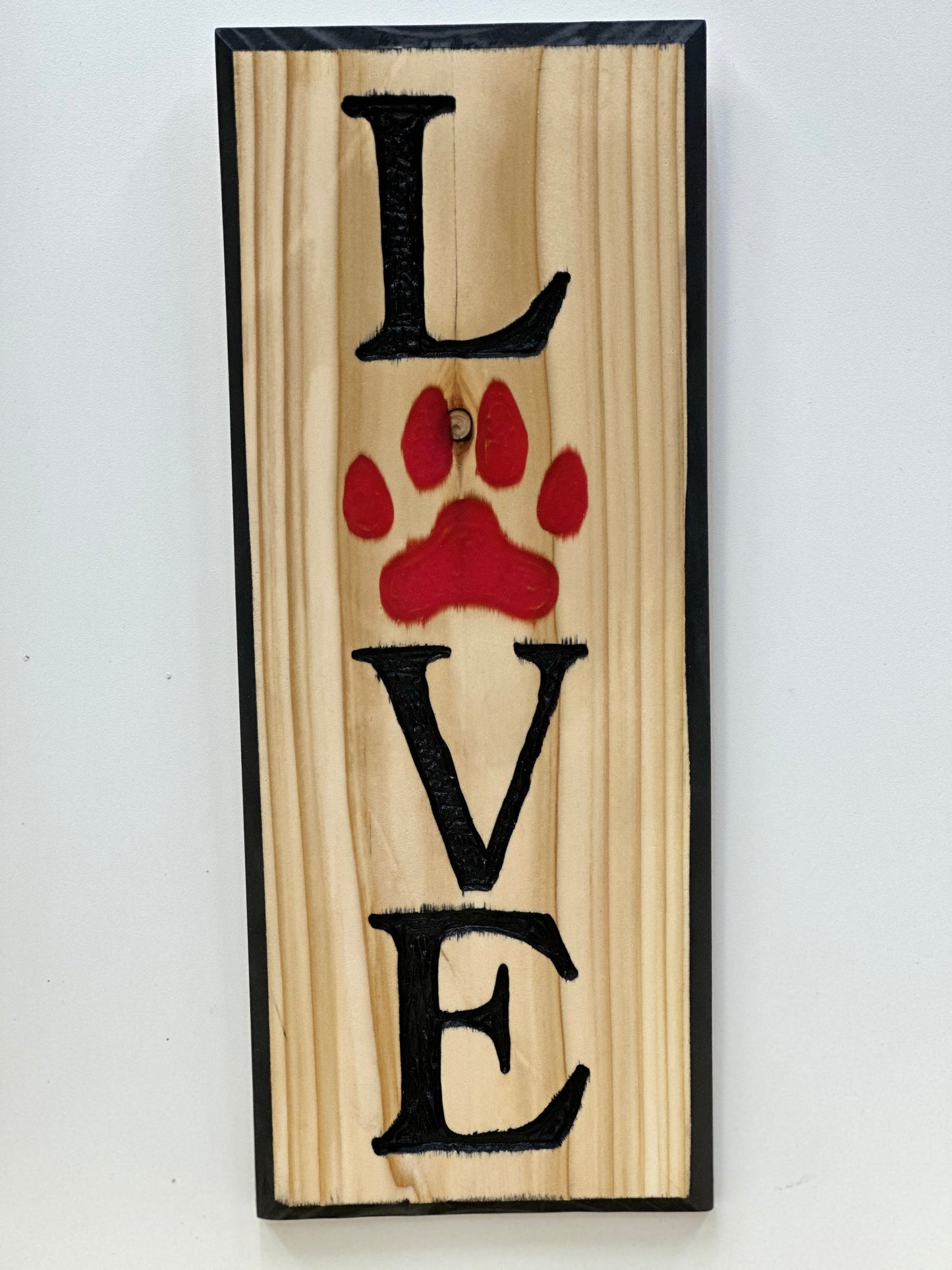 Pet Love Wooden Signs - Natural