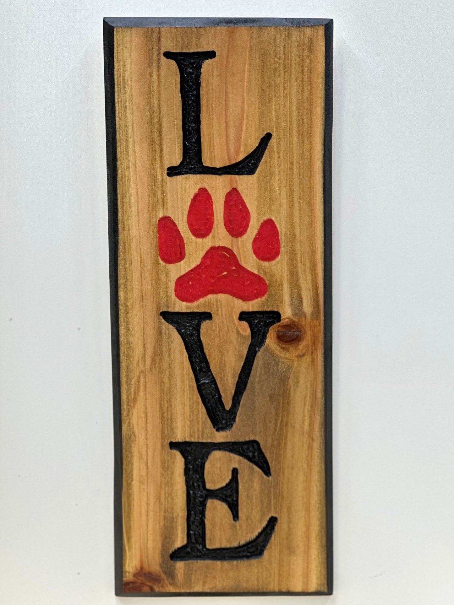 Pet Love Wooden Signs - Stained