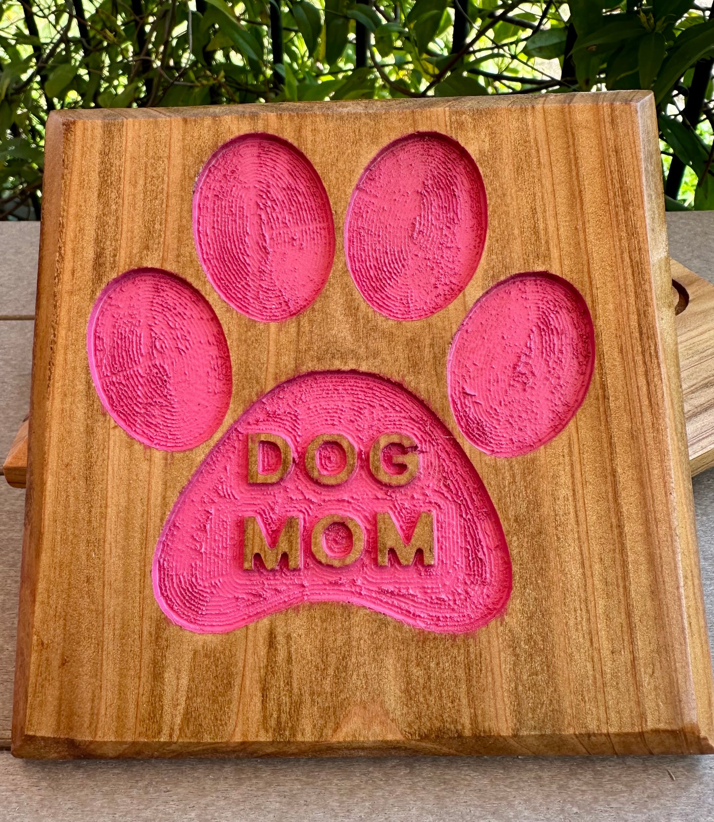 Dog Mom Wooden Sign