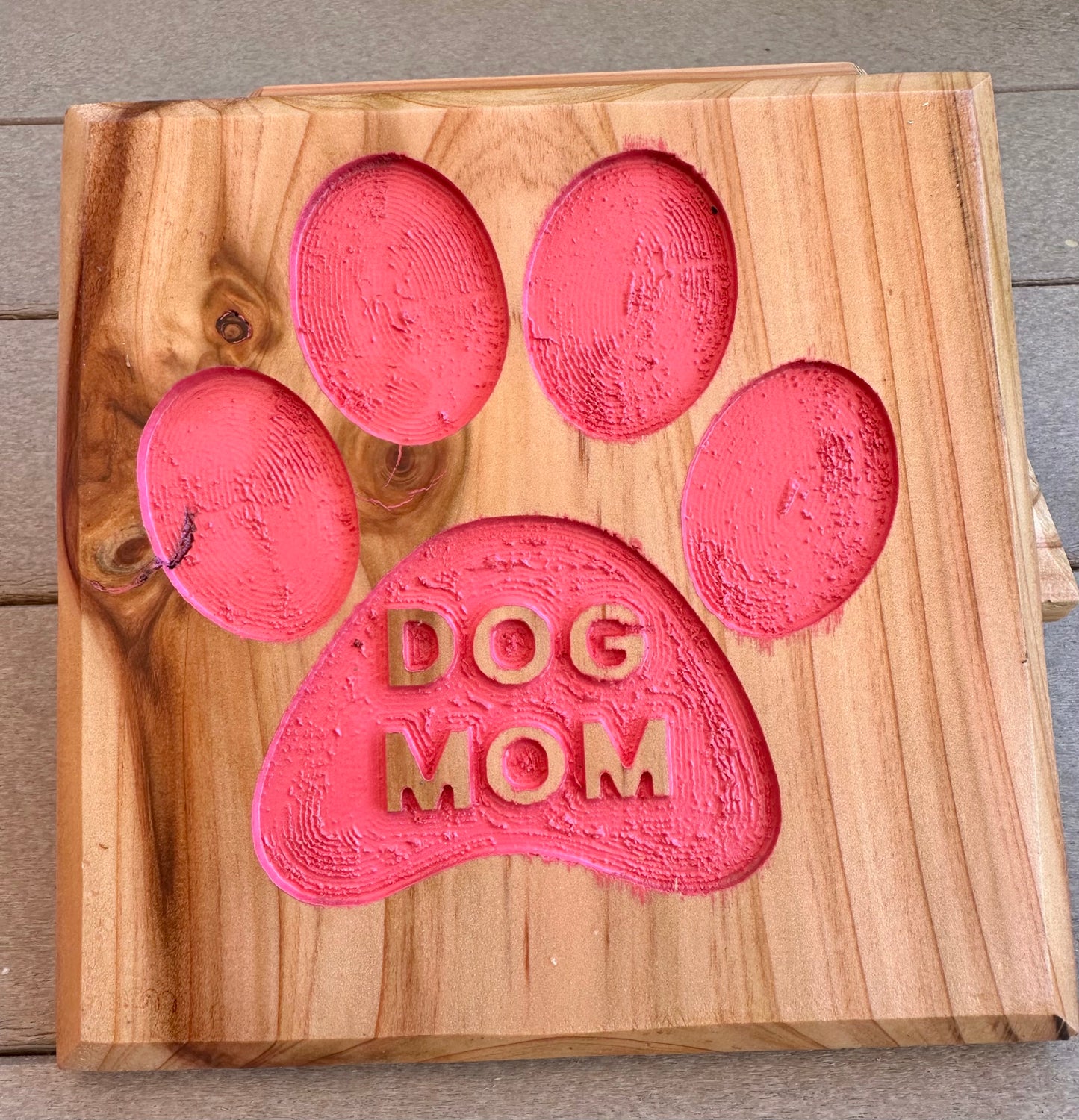 Dog Mom Wooden Sign