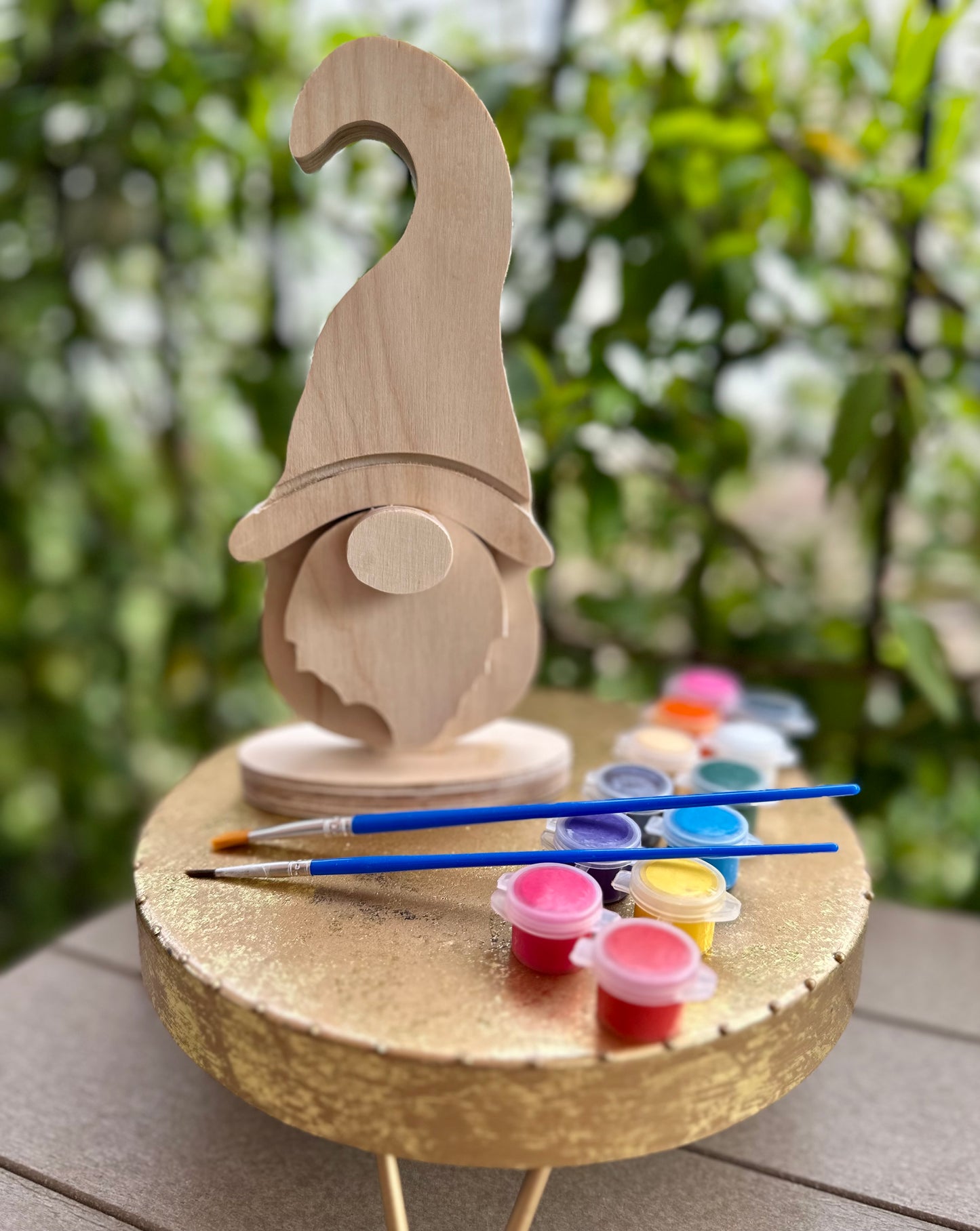Blanky - the Ready to Paint gnome! Handcarved Wooden Gnome
