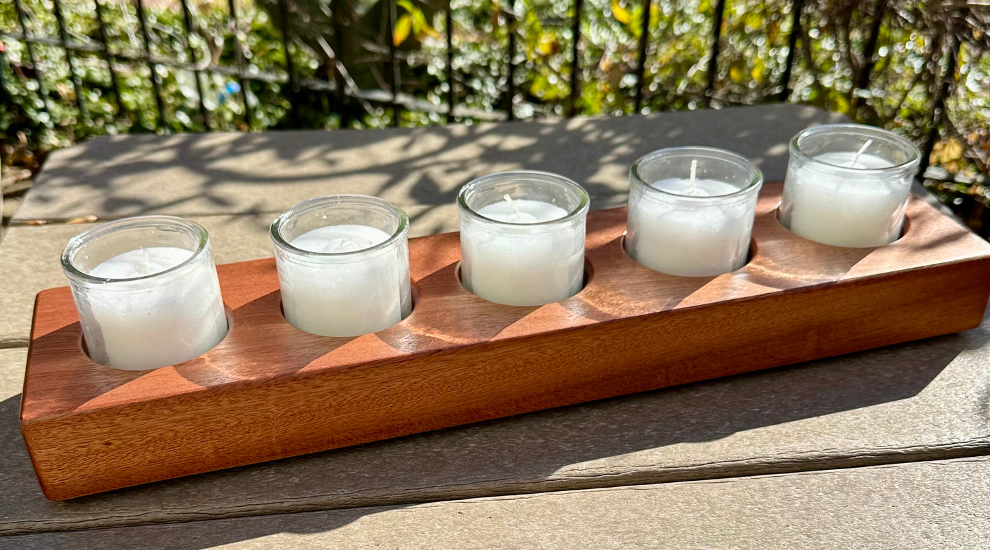 Wooden Candle Table Centerpiece
