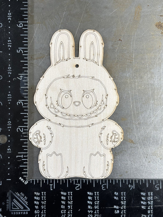 Wooden Labubu Monster 5.75" Ready to finish