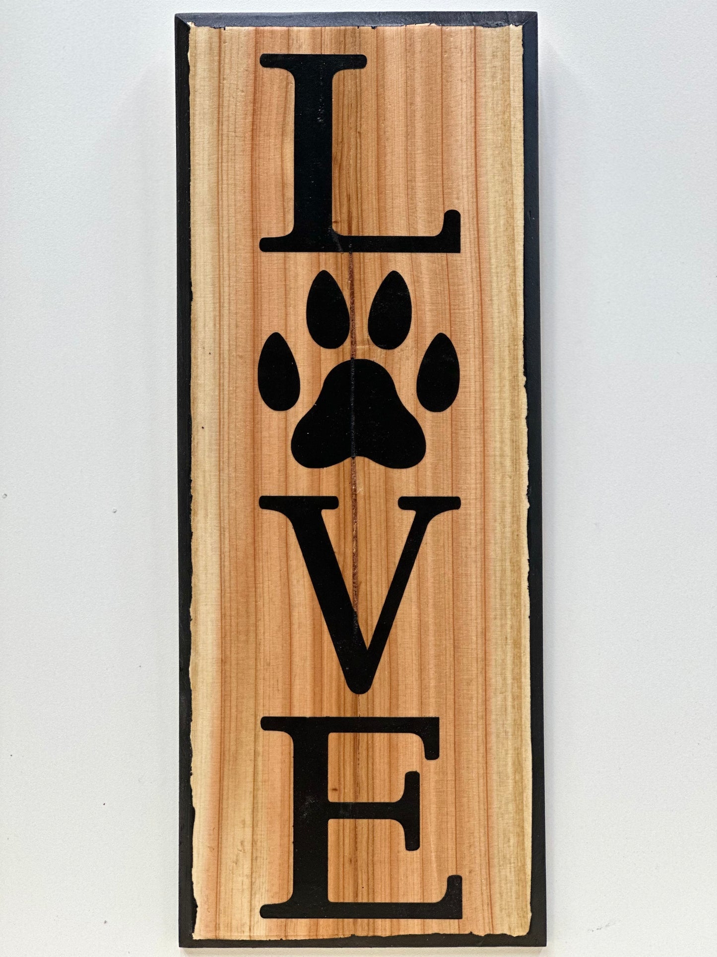 Pet Love Wooden Signs - Natural
