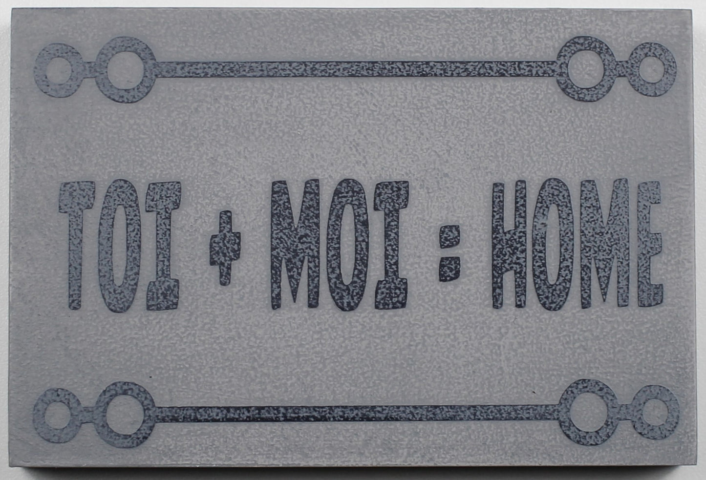 "Toi + Moi = Home" Hand Painted Wooden Box Sign