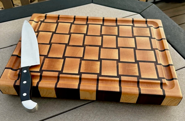 " Thing One " -Basket Weave Pattern Cutting Board #38