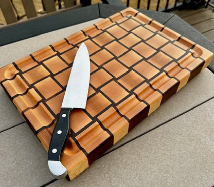 " Thing One " -Basket Weave Pattern Cutting Board #38