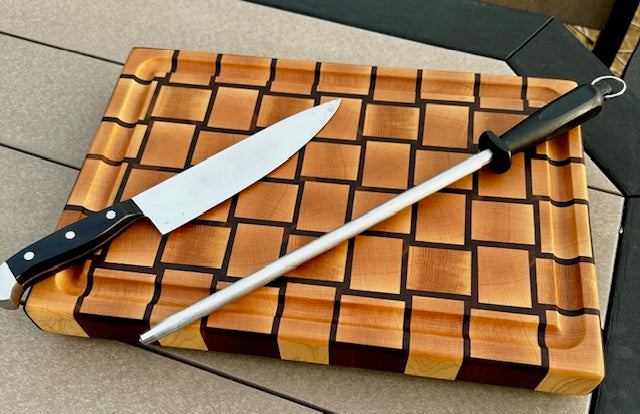 " Thing One " -Basket Weave Pattern Cutting Board #38