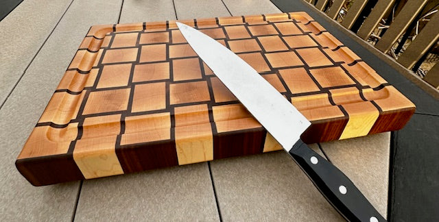 "Thing Two " -Basket Weave Pattern Cutting Board #39