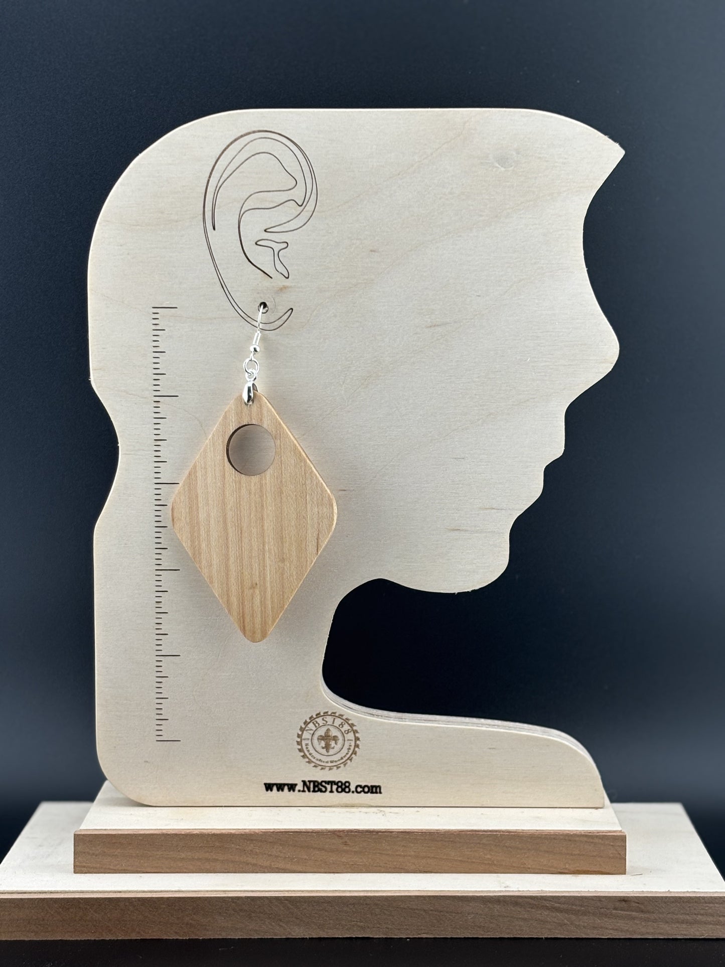 Handmade Solid Wood Statement Earrings