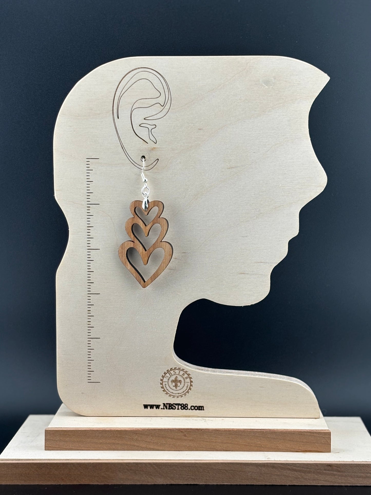 Handmade Solid Wood Statement Earrings