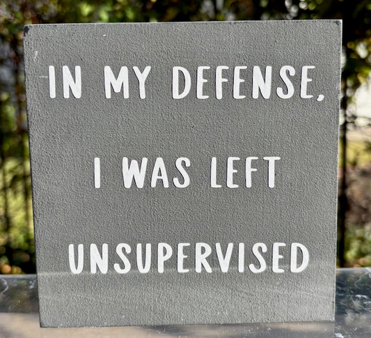 In My Defense, I Was Left Unsupervised