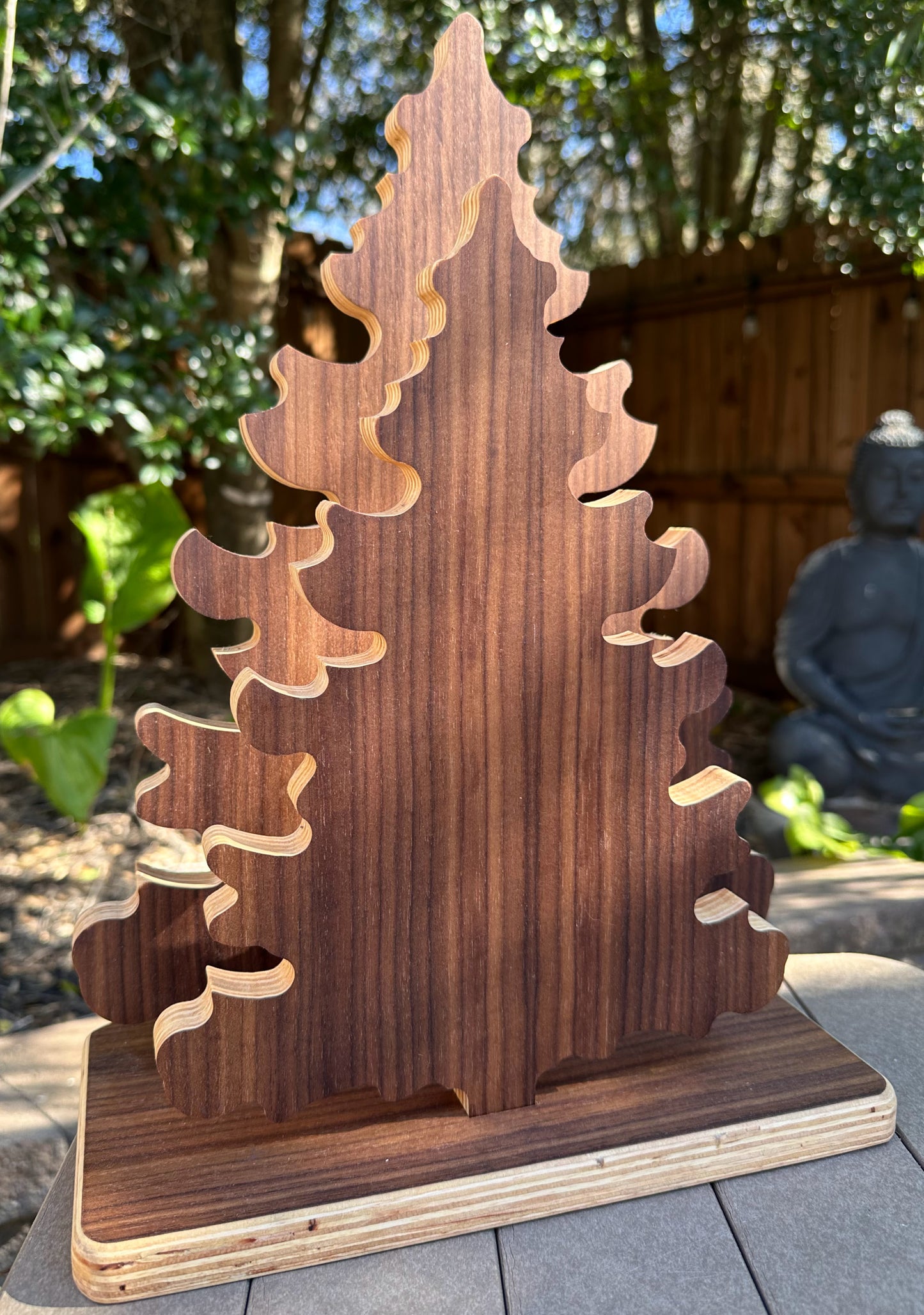 Table Top Decor Dark Walnut Tree Set