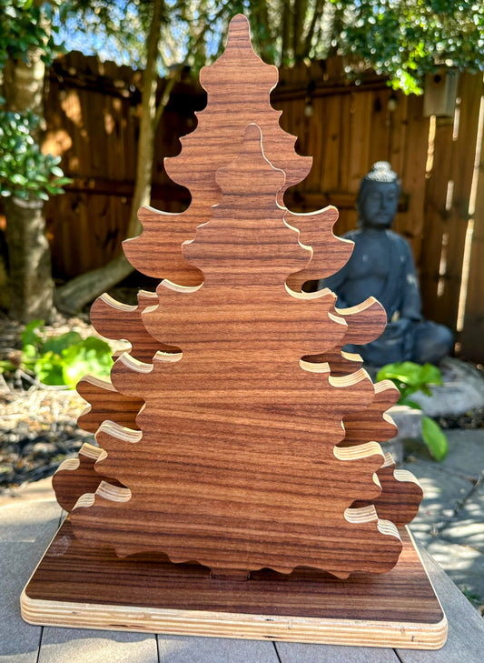 Table Top Decor Dark Walnut Tree Set