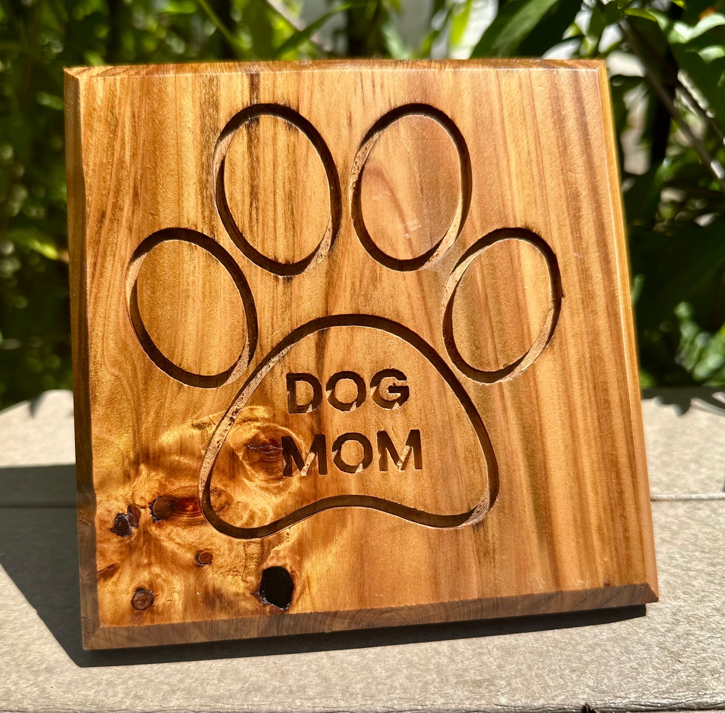 Dog Mom Wooden Sign