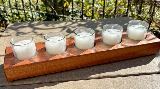 Wooden Candle Table Centerpiece