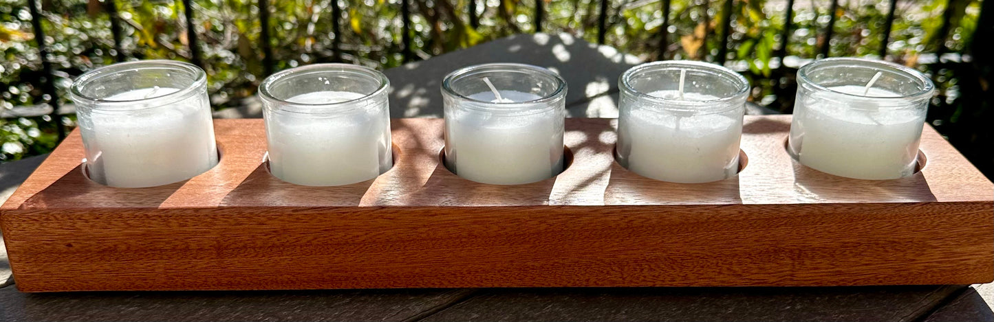Wooden Candle Table Centerpiece