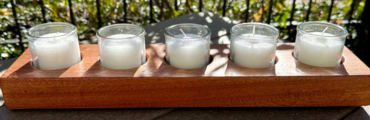 Wooden Candle Table Centerpiece