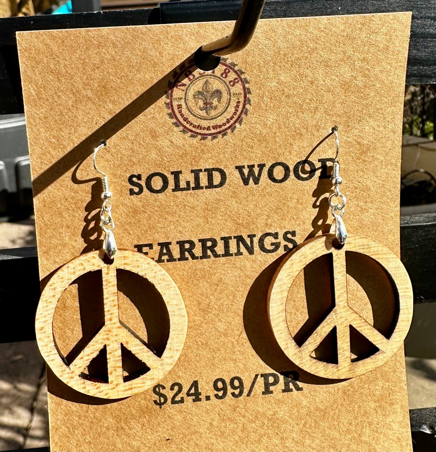 Handmade Solid Wood Statement Earrings