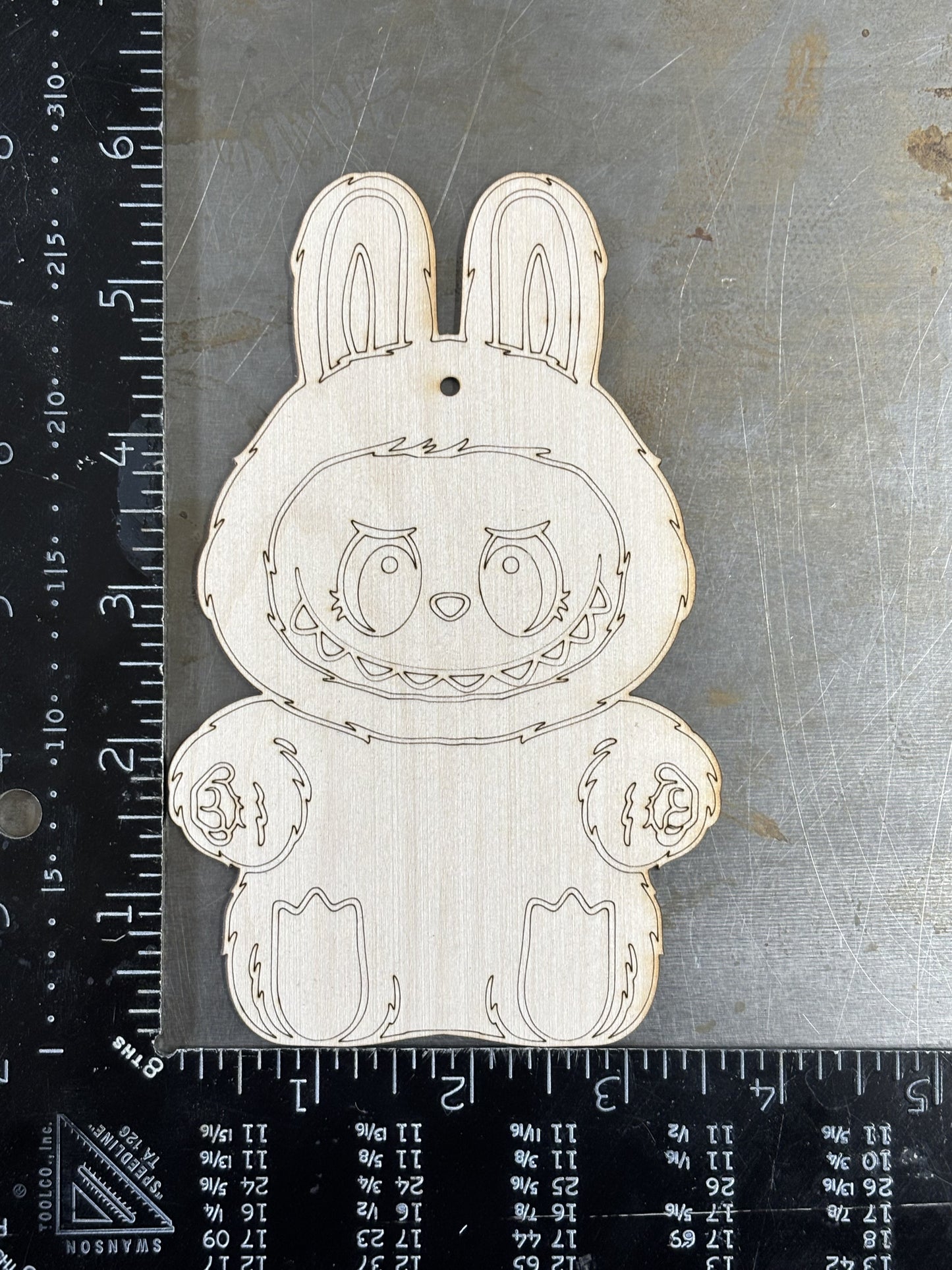 Wooden Labubu Monster 5.75" Ready to finish
