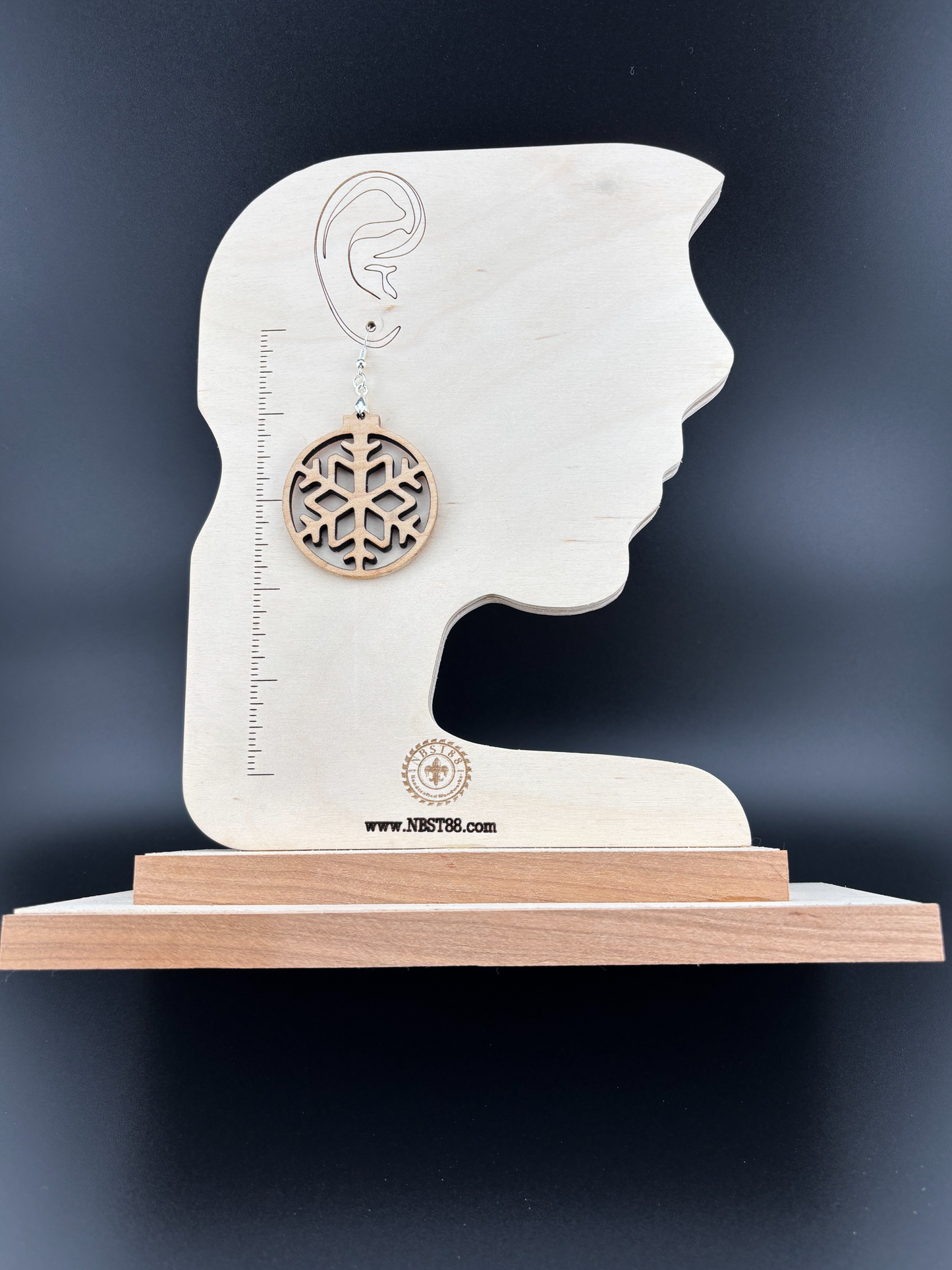 Handmade Solid Wood Statement Earrings