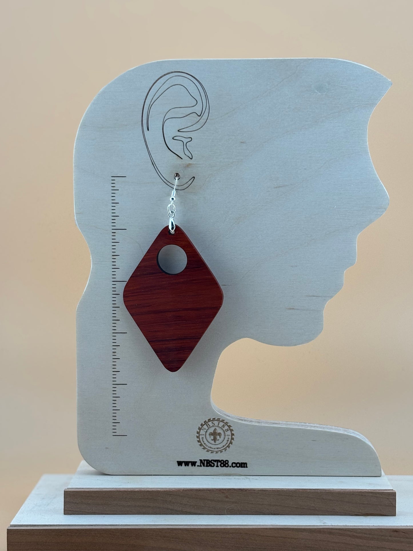 Handmade Solid Wood Statement Earrings