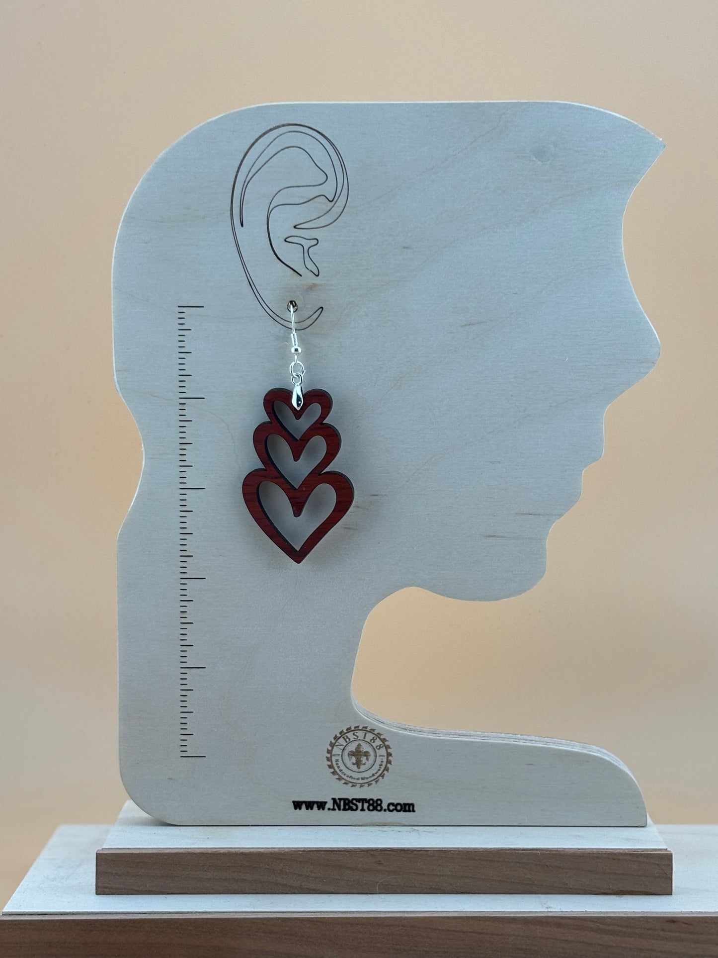 Handmade Solid Wood Statement Earrings