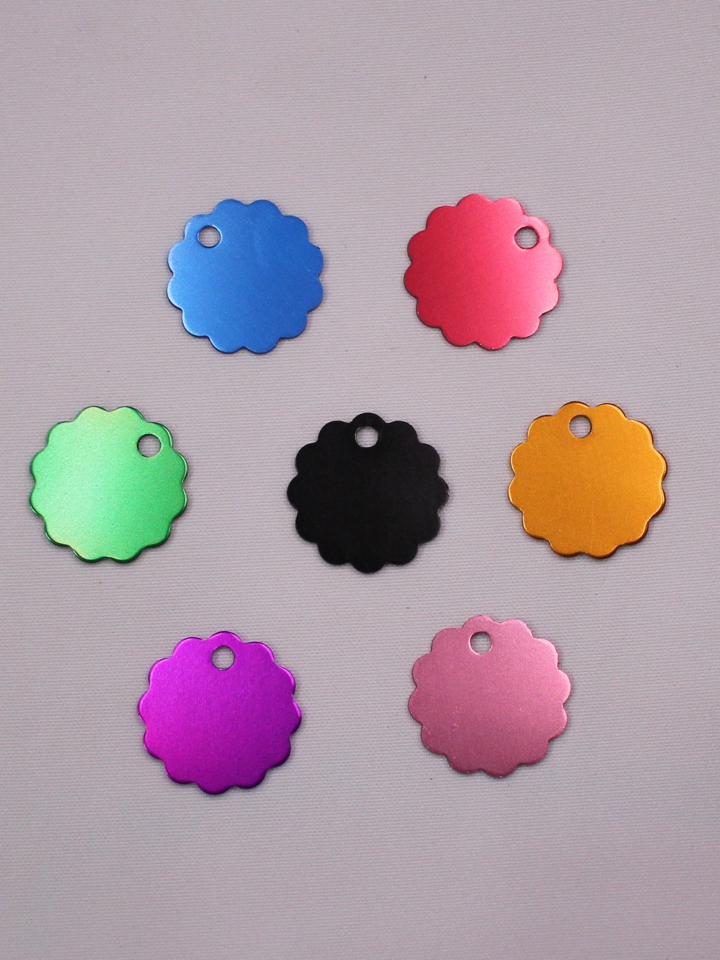 "Scalloped Circle" Pet ID Tag - Engraving Included!